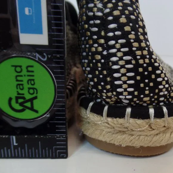 Universal Thread Carly Womens Black Woven Espadrille Flat Slip on 9.5 - Picture 13 of 13